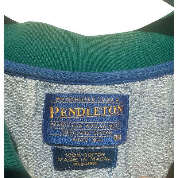Vintage Pendleton Stripes Style Collared Polo Shirt Size M Cotton Kapalua Hawaii - Picture 3 of 6